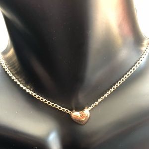 Golden tiny heart necklace